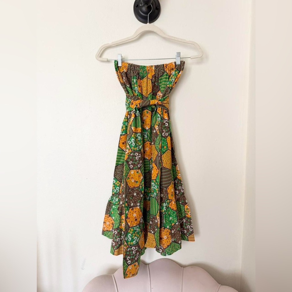 Vintage 1970s Hand Made Patchwork Cottagecore Hol… - image 1